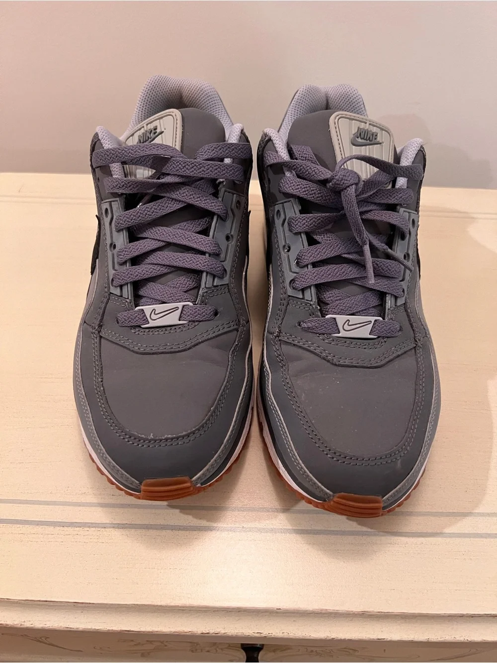 Nike Grey and Black Air Max Sneaker with Gum Sole